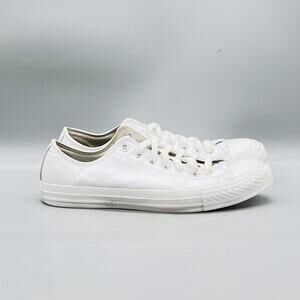 Converse Shoes Mens 9 White Leather All Star Low Top Casual Sneakers Comfort